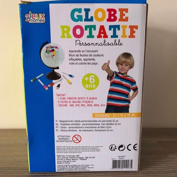 Globe rotatif personnalisable - photo numéro 3