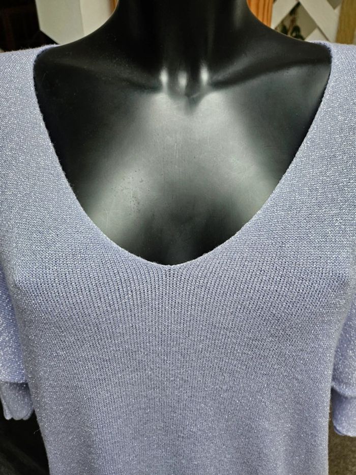 Made in Italy pull mauve paillettes TU - photo numéro 5