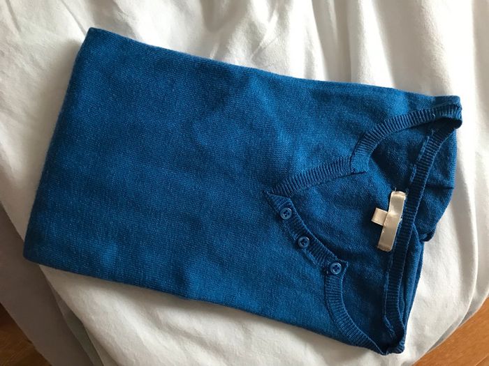 Pull bleu cachemere - photo numéro 2