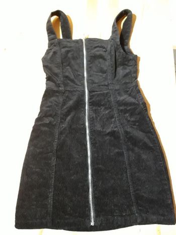 Robe chasuble velours noir côtelé taille 32