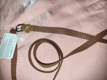 ceinture marron clair t 38 a t 46 , neuf avec étiquette