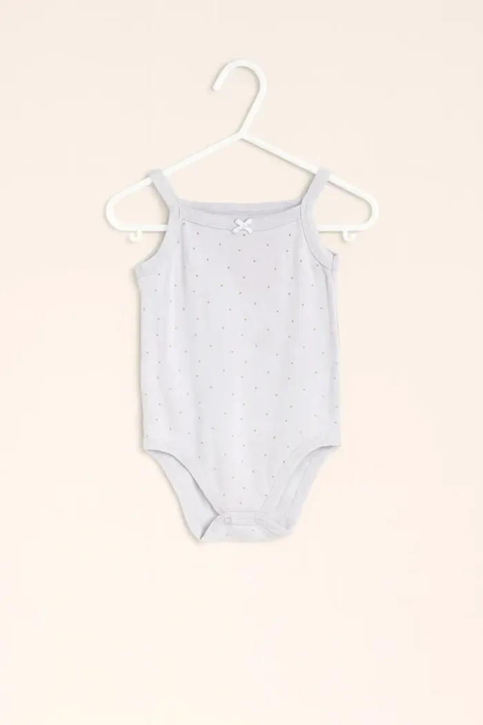 Body blanc à pois dorés – Kiabi – 36 mois