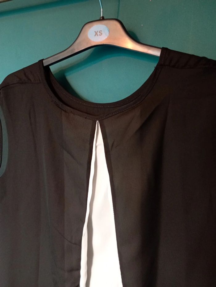 Robe voile blanche et noire - photo numéro 4