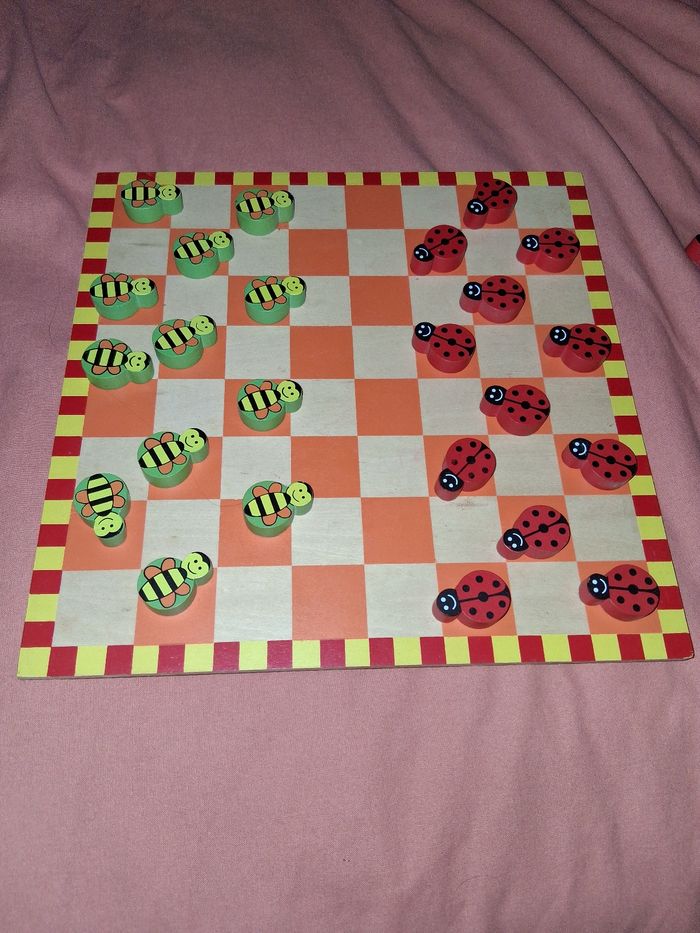 Jeux de dames en bois