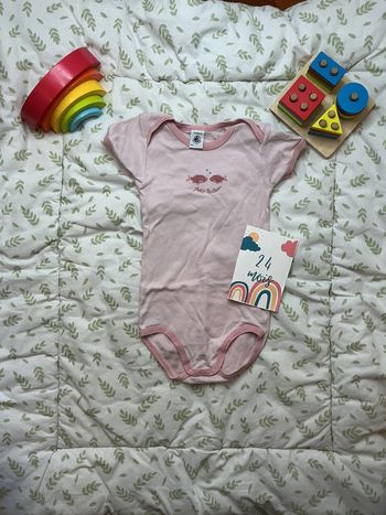 body manches courtes rose 24 mois petit bateau