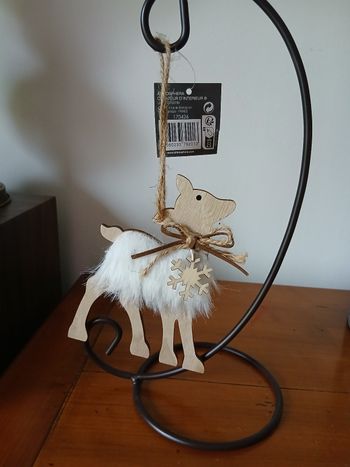 Déco/Suspension "Petite Biche" en bois *Atmosphera