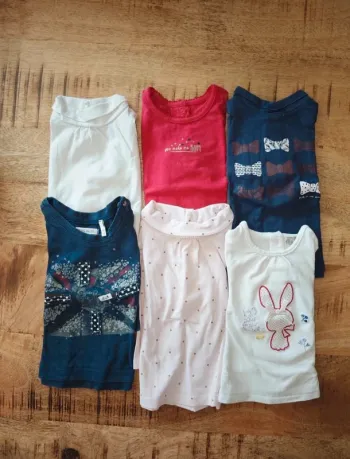 Beau lot de 6 tee-shirts longues manches 3 mois