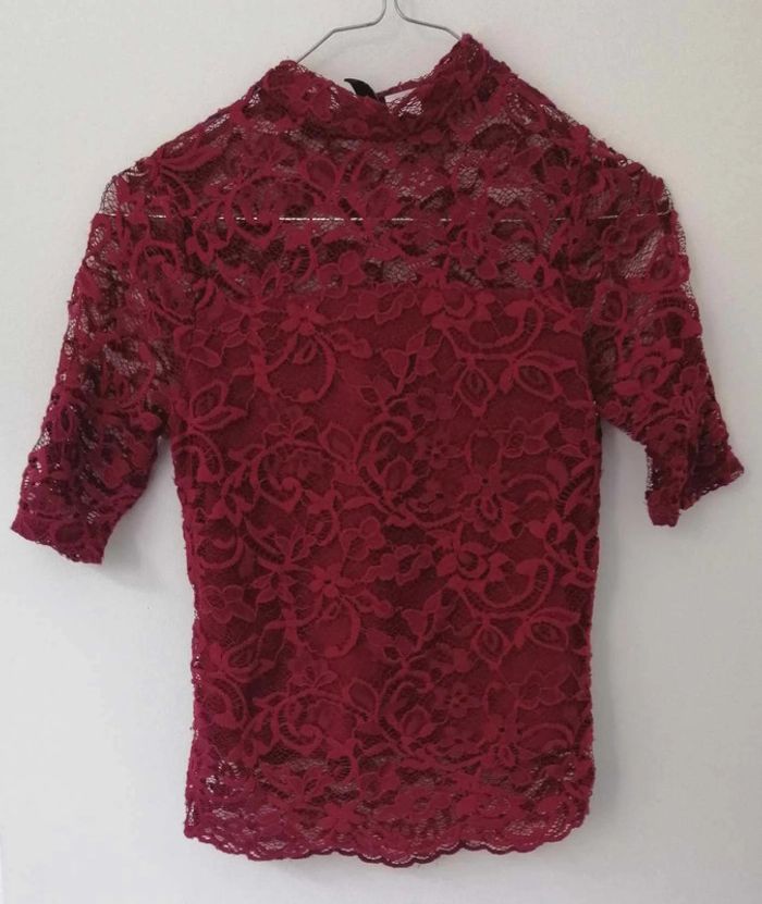 offre du jour! dernier prix! magnifique haut à dentelle taille Xs divided H&m tbe - photo numéro 2