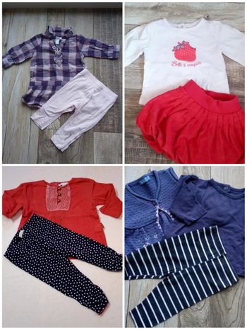lot ensemble hiver ou mi saison fille taille 6 mois