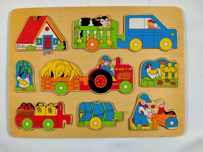 Puzzle encastrable ferme