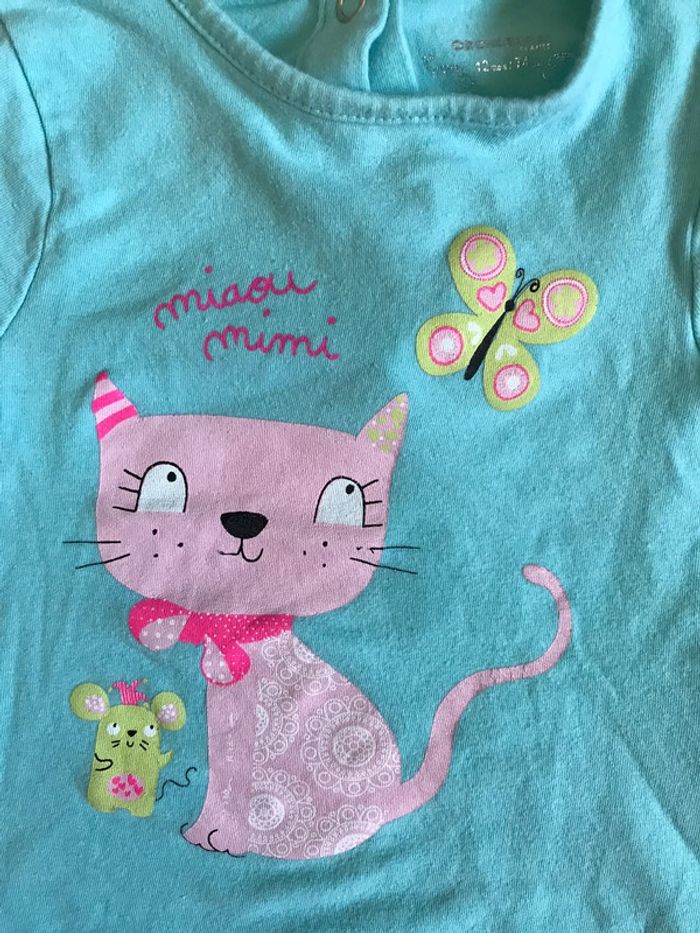 T-shirt miaou chat - photo numéro 3