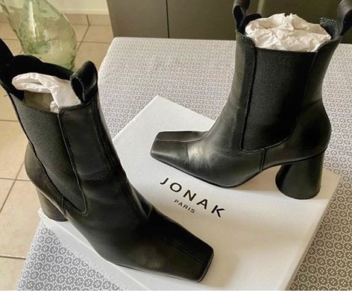 Jonak Bottines Bandola neuves – talons hauts noirs – Taille 37 - photo numéro 2