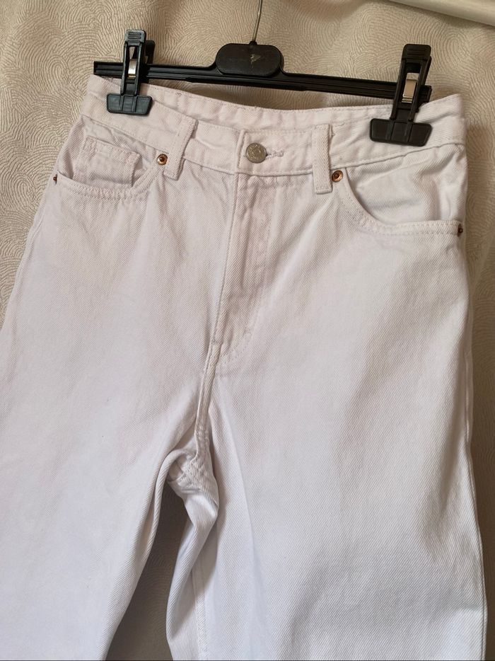 Trop beau jeans blanc taille haute 34 Monki - photo numéro 4
