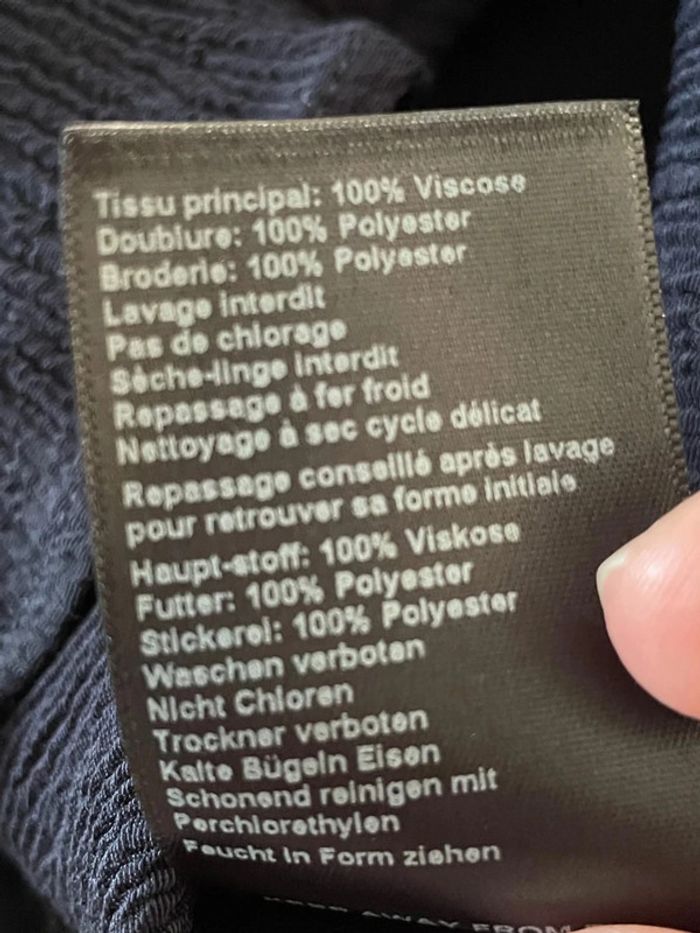 Top manches longues Ba&sh XS Bambou bleu nuit - photo numéro 9