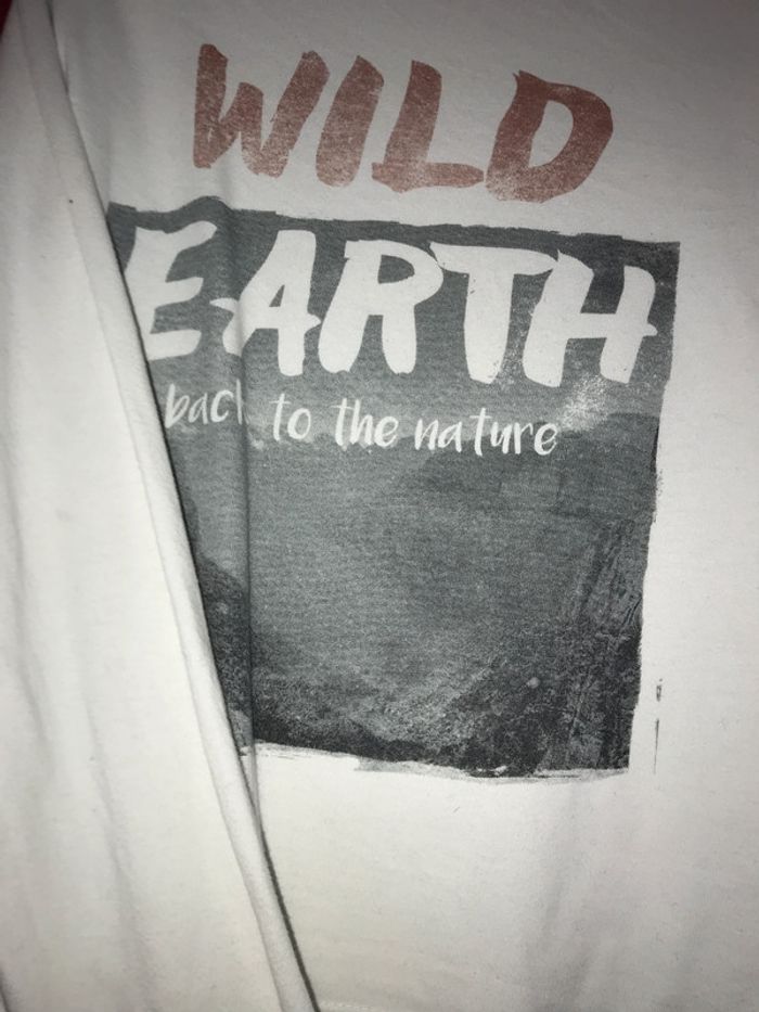 garçon |6 ans |T-shirt manches longues lavé repassé blanc à motifs kiabi - photo numéro 2