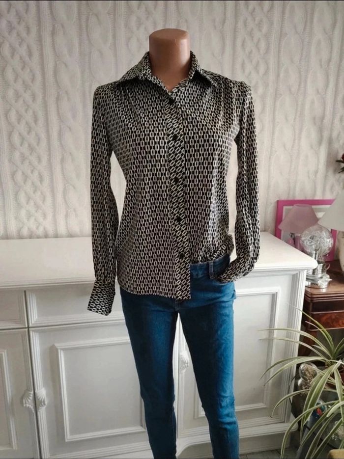 Chemise originale vintage motif chaîne - photo numéro 6