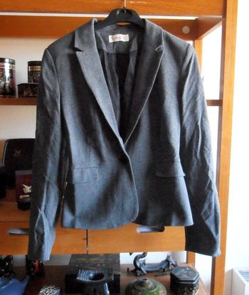 Blazer gris femme, Camaïeu, taille S 36, veste professionnelle