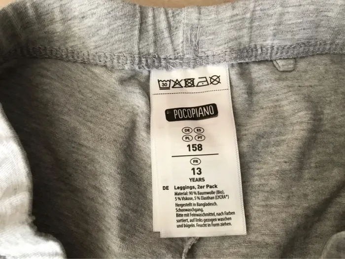 Pantalon legging pyjama gris 13 ans unisex - photo numéro 4
