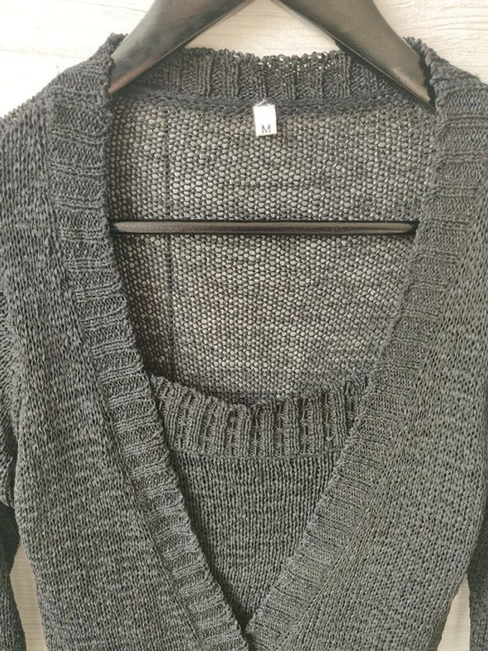 Pull noir M maille - photo numéro 2