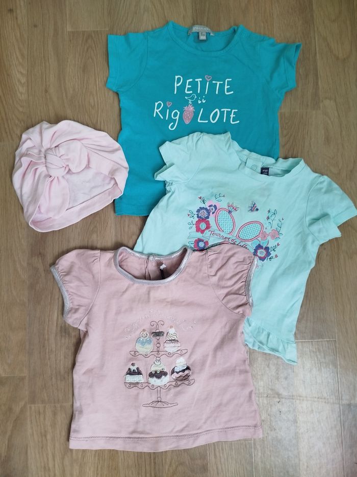 Lot tee-shirt bébé fille 6 mois