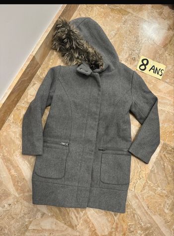 Manteau chaud laine 8 ans