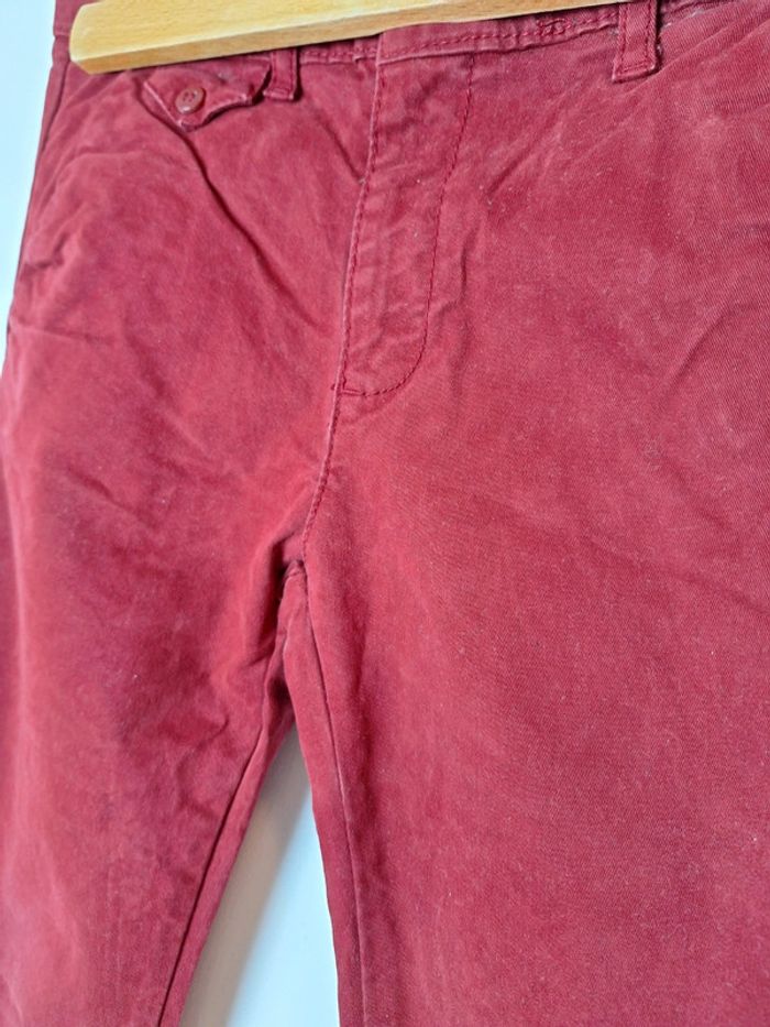 Pantalon chino bordeaux garçon 10 ans TAO - photo numéro 3