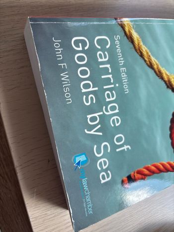 Livre en anglais Carriage of goods by sea 