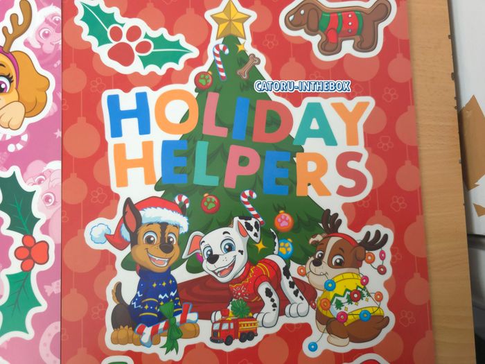 Planche autocollants fenêtre windows stickers Pat Patrouille Noel Christmas Chase Stella Marcus - photo numéro 5