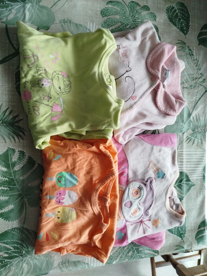 Lot 4 pyjamas bébé fille 6 mois - photo numéro 4