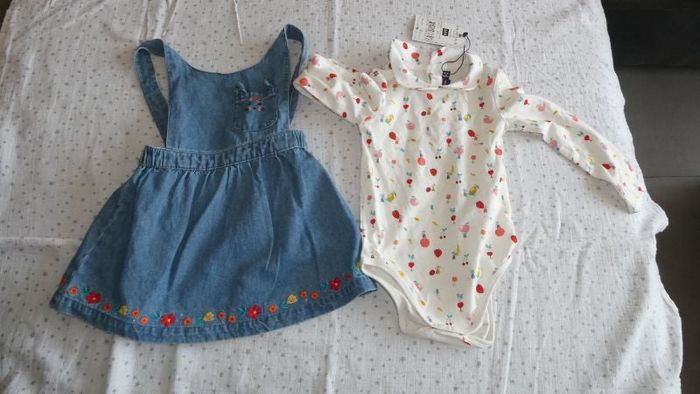 Ensemble bodys manches longues + robe – Sergent Major – NEUF – 24 mois fille