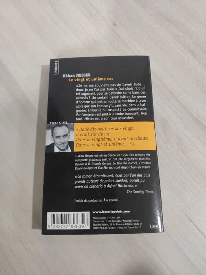 Livre poche le vingt et unième cas 21 ème Nesser prix roman policier suédois - photo numéro 6