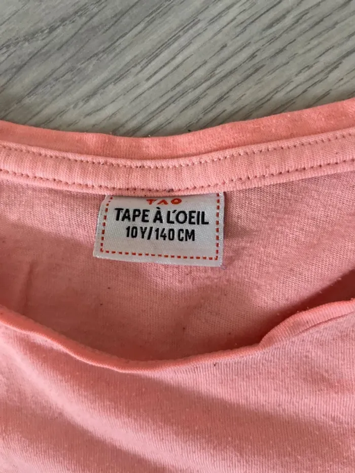Tee shirt fille orange fluo - photo numéro 2