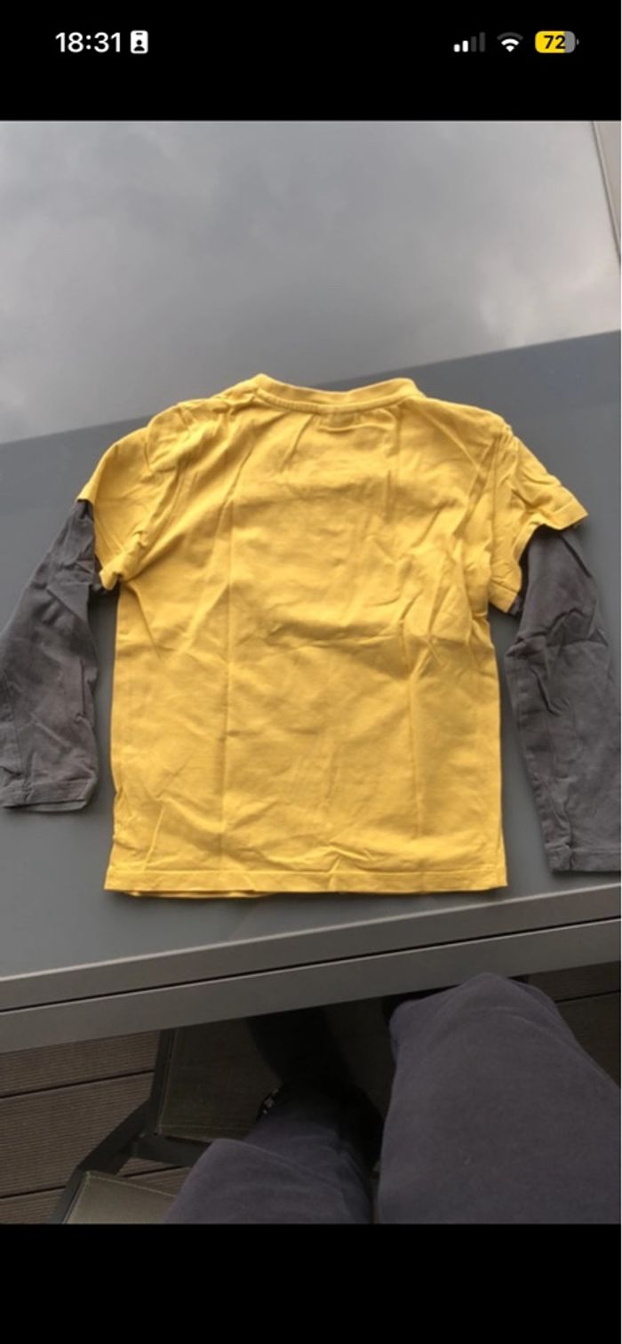 T-shirt manches longues Sergent-major garçon 7ans garçon jaune noir - photo numéro 2