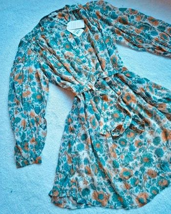 Robe chemise à fleurs taille S Louise Misha 