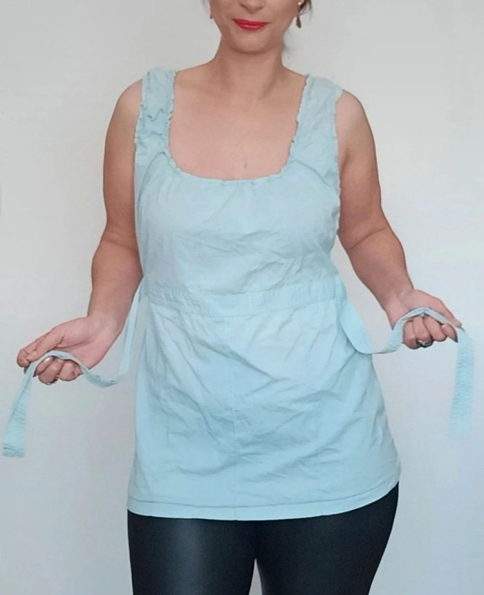 Haut été long turquoise taille unique - photo numéro 7