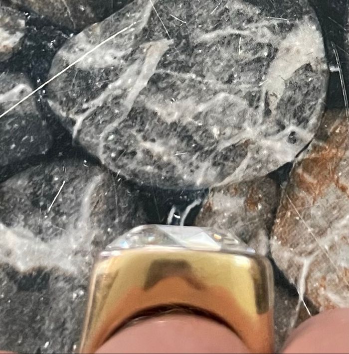 Bague en plaqué or avec pierre quartz - photo numéro 6