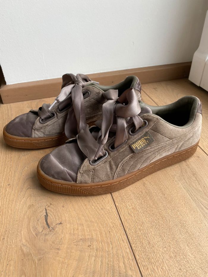 puma basse verte kaki - photo numéro 2