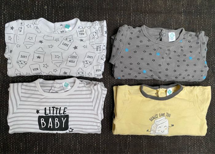 Lot de 4 pyjamas manches longues, 6 mois, Tex - photo numéro 3