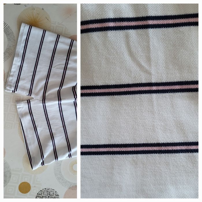 Ralph Lauren Polo MC TL -Custom Fit -Fond Blanc avec Rayures Marine & Rose -100%Coton - photo numéro 8