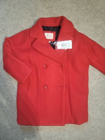 Sublime manteau hiver rouge catimini 3ans neuf