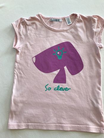 Tee-shirt manche courte Rose Okaidi