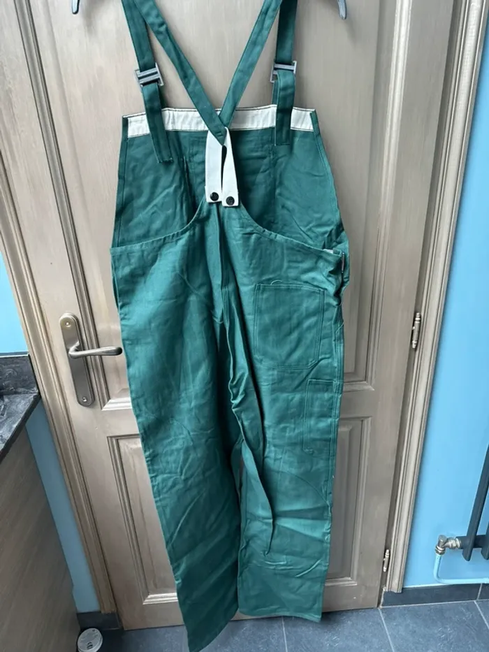 Salopette de travail en tissu vert 54-56 E Dupont - photo numéro 10