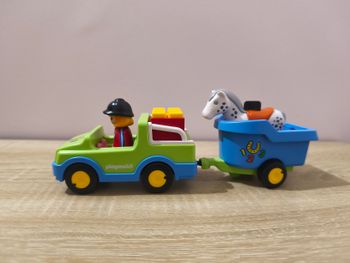 Playmobil 123 cheval avec remorque