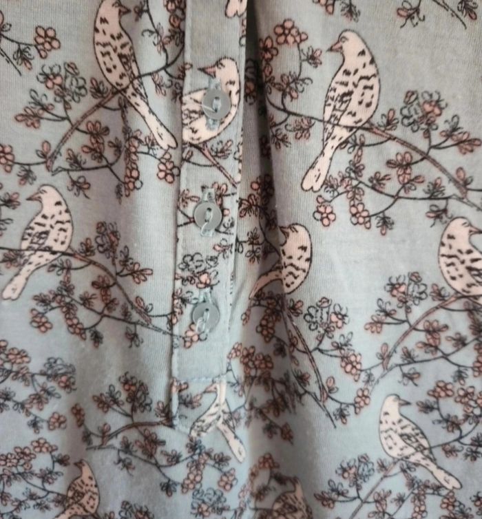 Blouse bleu ciel à motifs – Taille L – H&M – Bon état - photo numéro 4