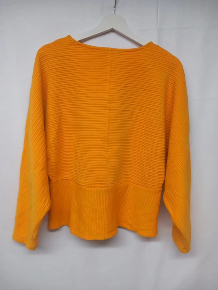 Pull/Sweat Vintage Jaune côtelé - photo numéro 3