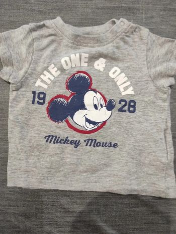 Tee-shirt manches courtes Mickey 3 mois