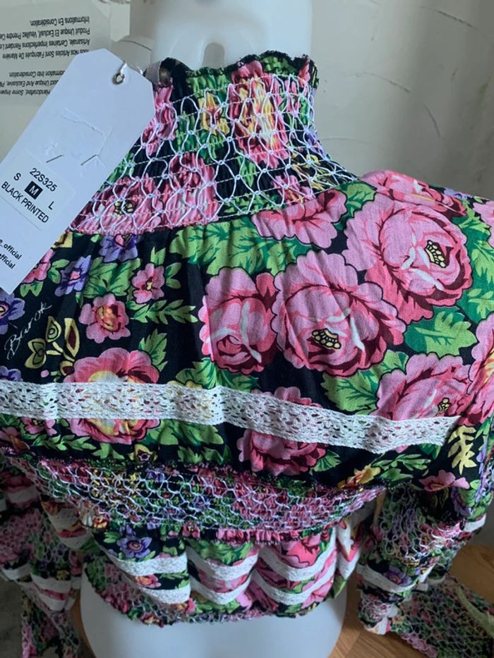 Blouse taille M marque Barok fleurie - photo numéro 5