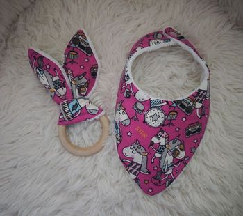 Anneau dentition + bavoir bandana