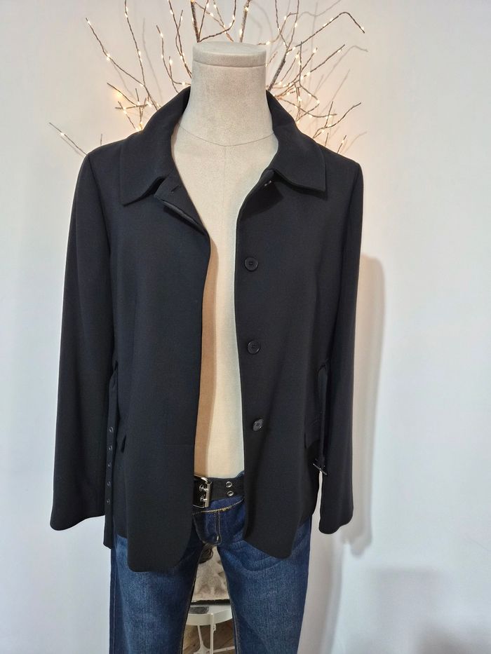 Veste tailleur noire ceinturée – ba&sh – Modèle Vespa – T2 – Très bon état - photo numéro 3