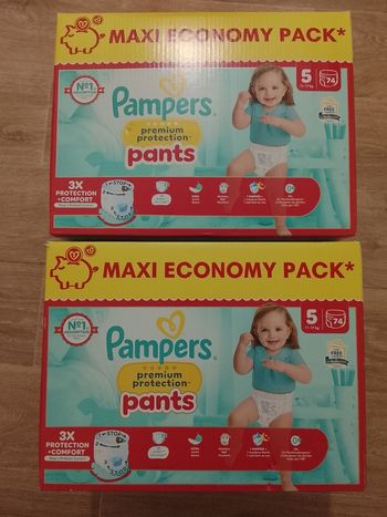 2 packs taille 5 pants Pampers